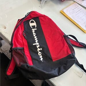 Unisex Adult Champion Backpack Pre Owned Used Red Black